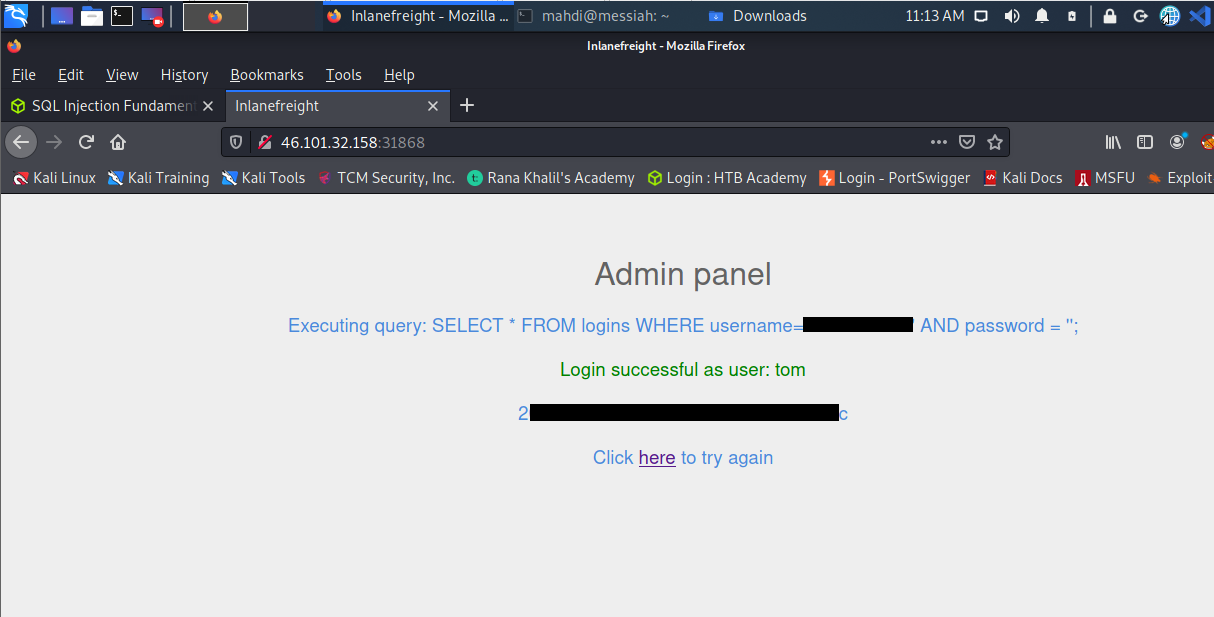 tomLogin flat screen computer monitor displaying white and black screen