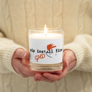 Glass jar soy wax candle